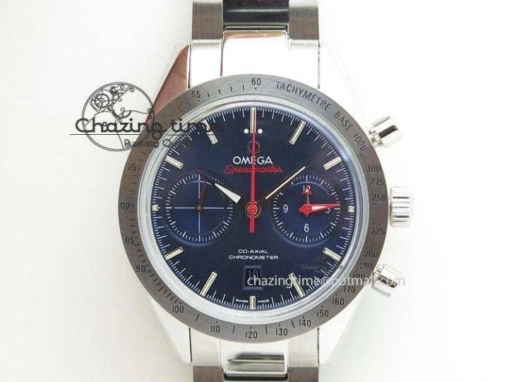 0218 Fashionable De Ville Prestige Real Power Reserve SS TW 1:1 Best Edition White Dial Blue Markers On Leather Strap A 8094